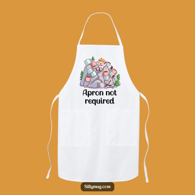 Funny Mug Mountain Slider Apron - Cook & Sip with Thrilling Humor!