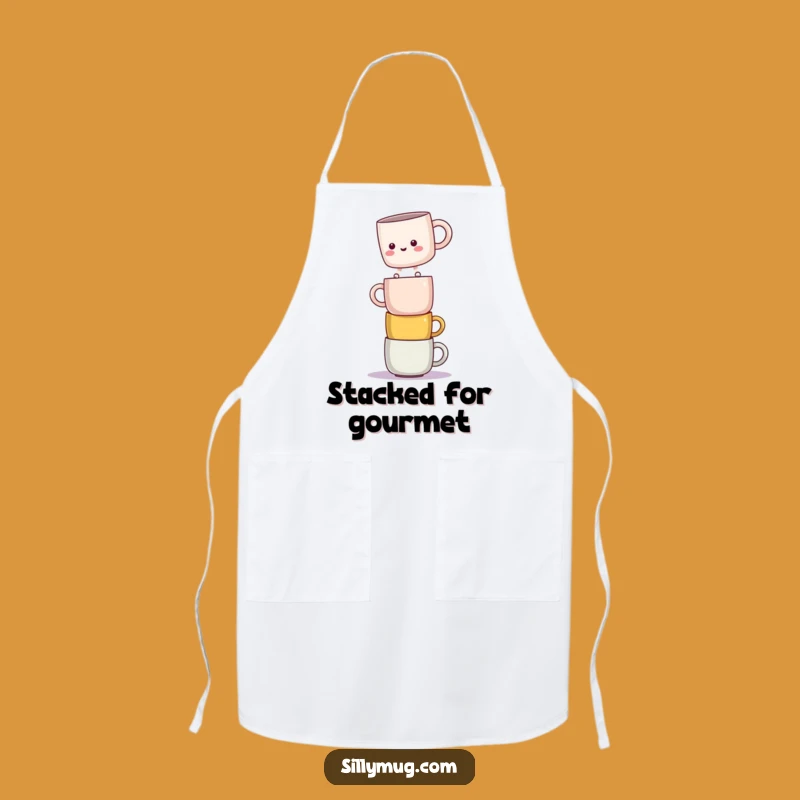 Funny Kawaii Mug Balance Apron: Cook with Daring and Delight!