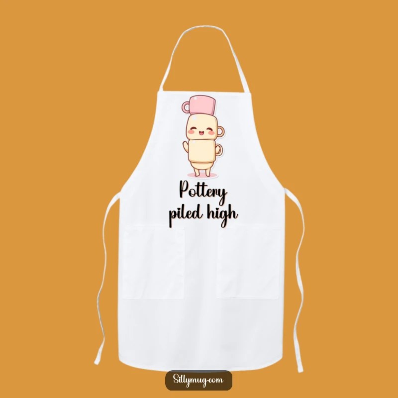 Funny Kawaii Chef Mug Stacker Apron: Cook with Comedy!