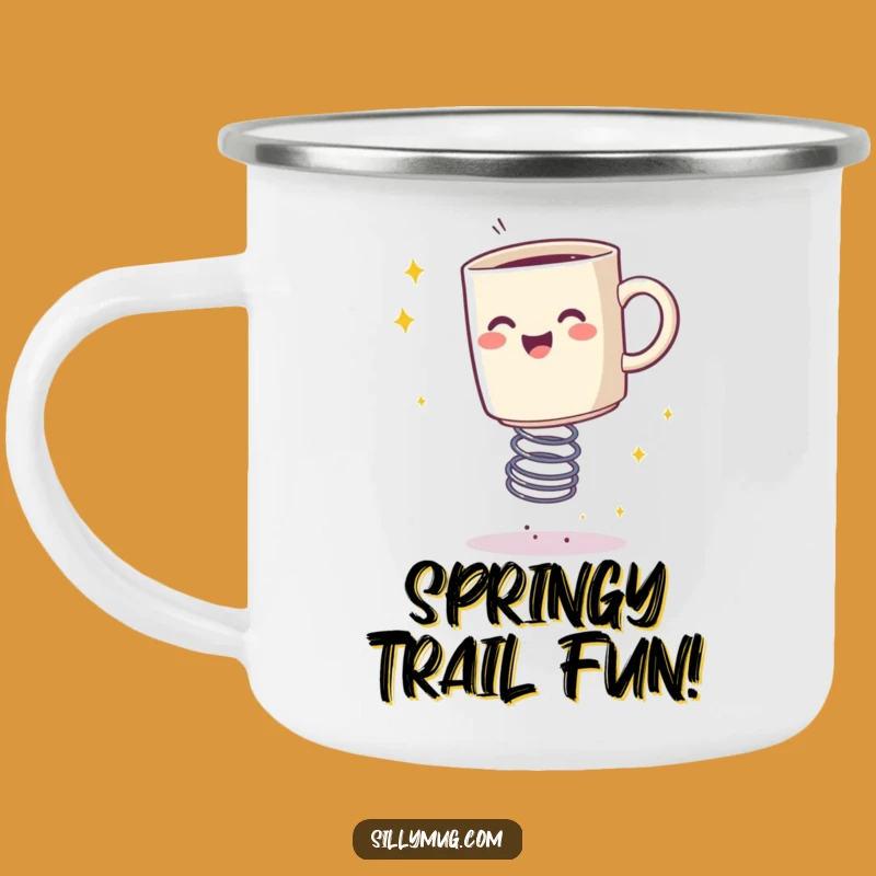 Funny Bouncing Mug Sparkle Camping Mug - Adventure with Bouncy Energy