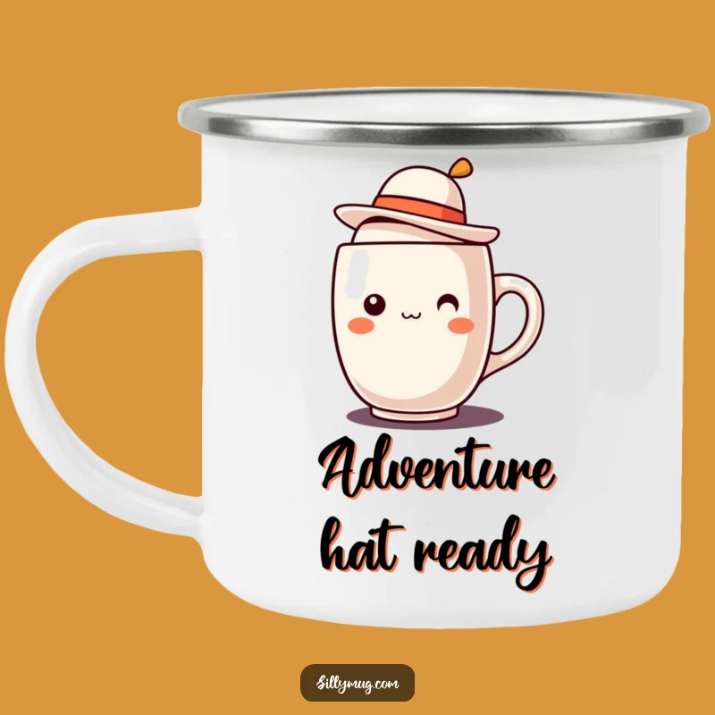 Funny Kawaii Mug Hat Camping Mug: Enjoy Your Adventure with Cute Character Art