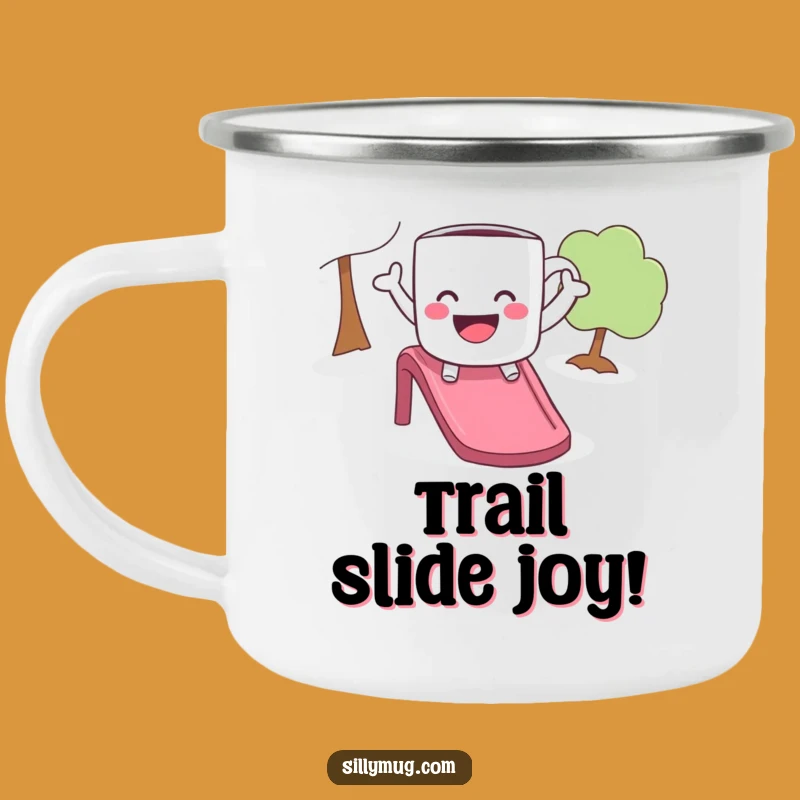 Funny Playful Mug Slide Camping Mug - Adventure with a Joyful Ride