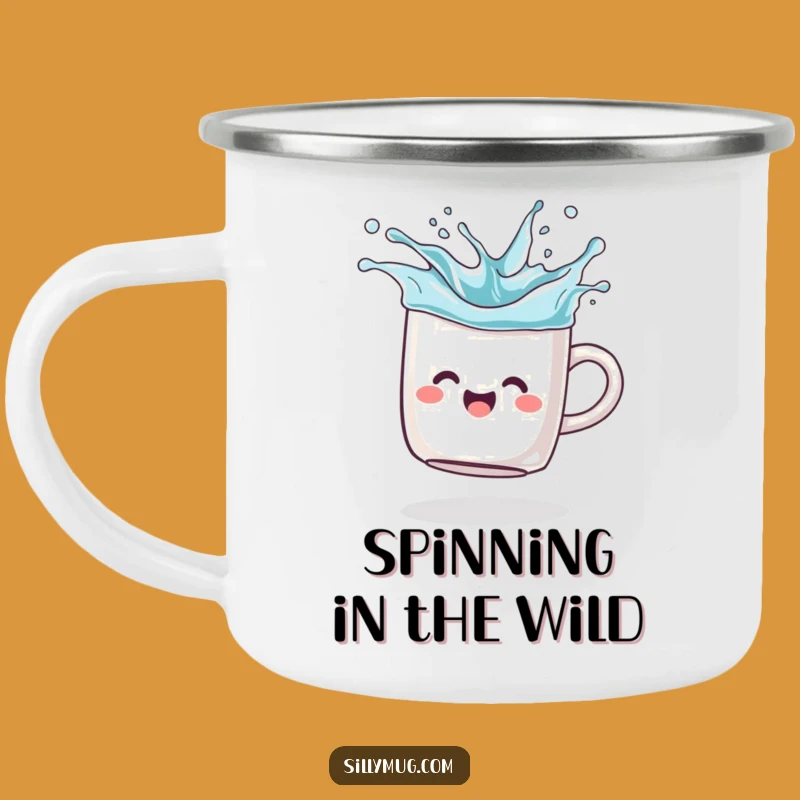 Funny Spinning Mug Camping Mug - Adventure with Hilarious Style