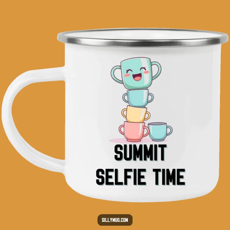 Durable Funny Laughing Mug Tower Camping Mug - Adventure with Humorous Balance!