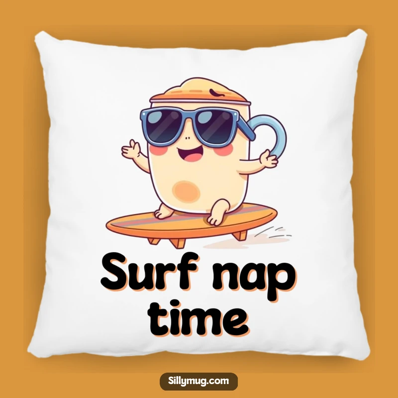 Funny Giggling Mug Surf Pillow - Cuddle Up with Comical Coolness