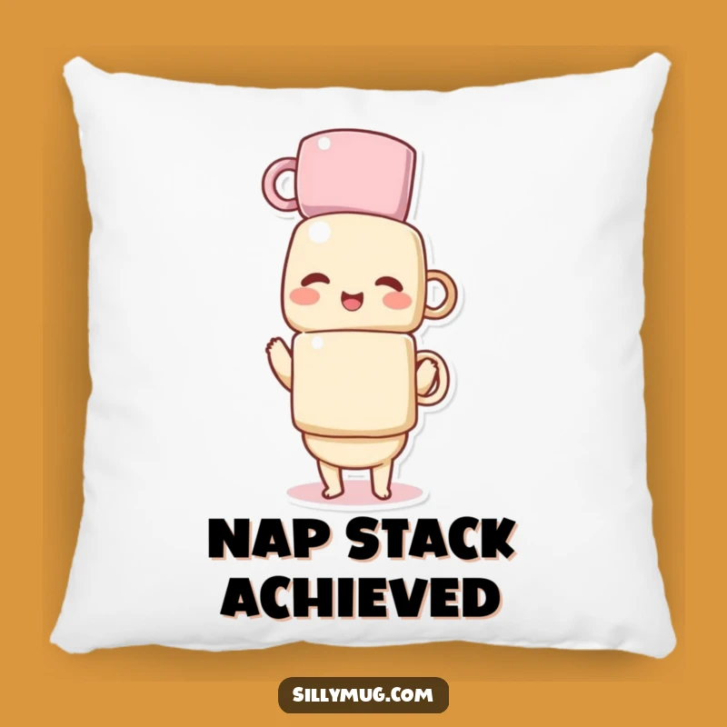 Funny Kawaii Mug Balance Pillow: Cozy Comfort with a Comical Twist