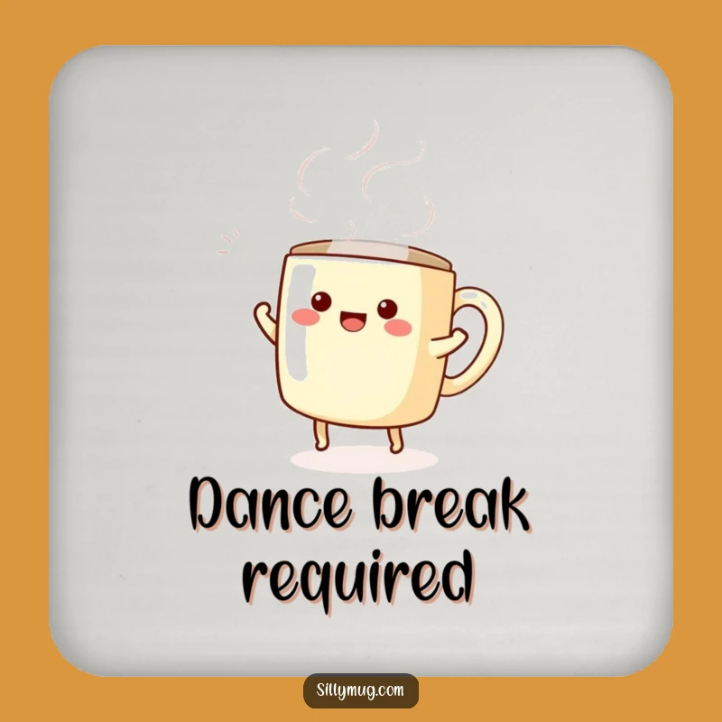 Funny Kawaii Mug Dance Drink Coaster: Protect Surfaces with Smiles!