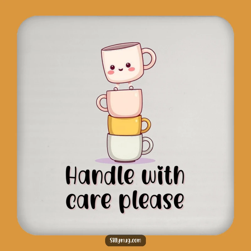 Funny Kawaii Mug Balance Drink Coaster: Keep Your Surfaces Stable!