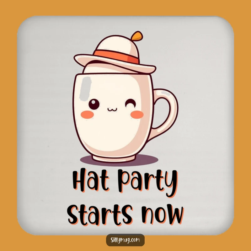 Funny Kawaii Mug Hat Coasters: Protect Surfaces with Cute Character Art and Charm