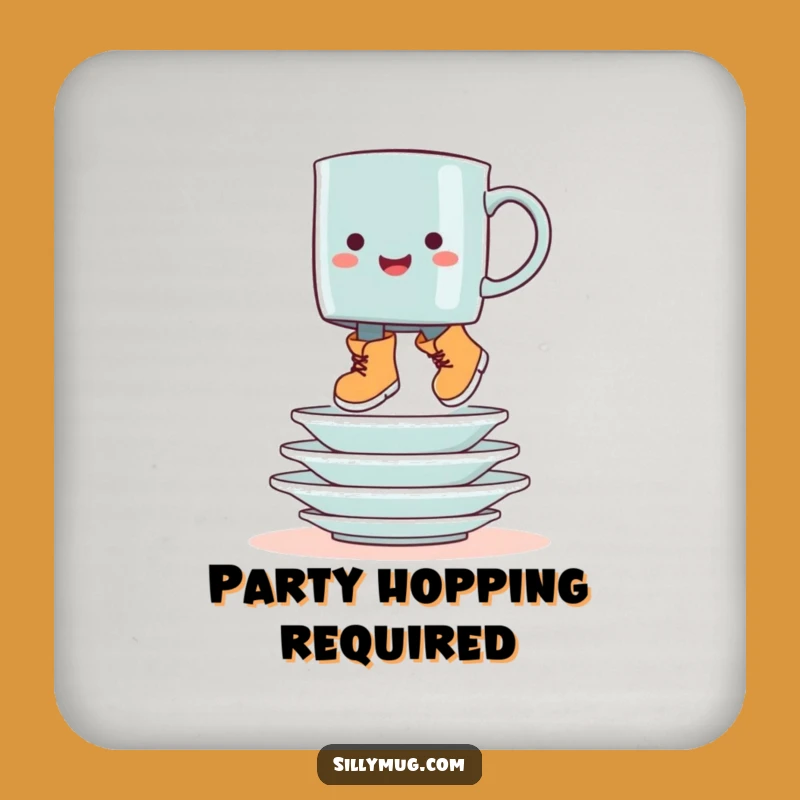 Funny Booted Mug Hop Coaster - Protect Surfaces with Humorous Charm!
