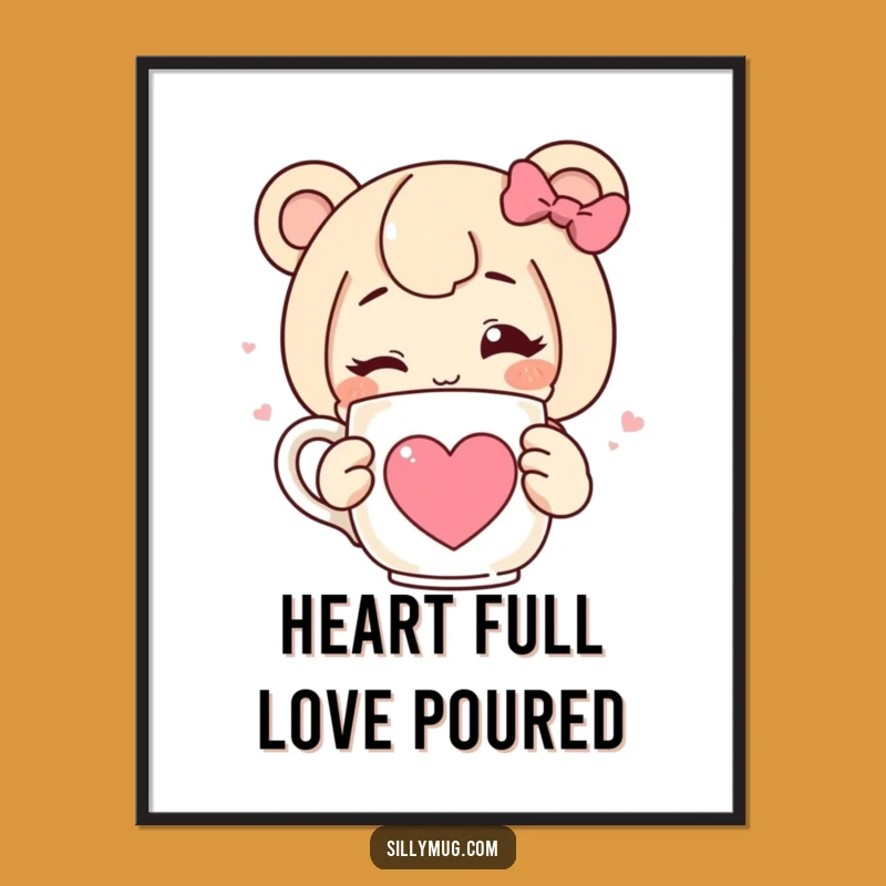 Funny Wink Heart Poster: Hilarious Wall Art to Add Charm and Laughter to Any Room