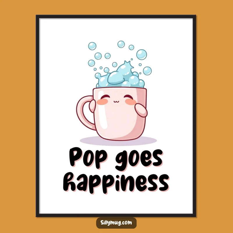 Funny Bubble Overflow Poster: Playful Art for a Cheerful Space