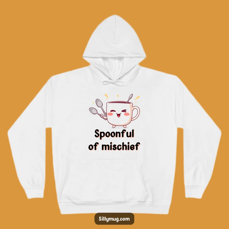 Cozy Funny Winking Mug Juggler Hoodie - Stay Warm with Humorous Mischief!