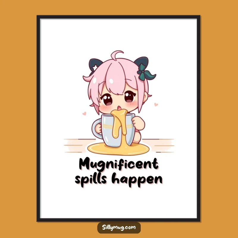 Free Printable Oops Wall Art: Funny Spilled Surprise Downloadable Decor Gift