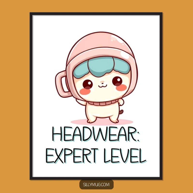 Mischief Maker Free Printable Wall Art: Funny Kawaii Mug Helmet Decor Downloadable