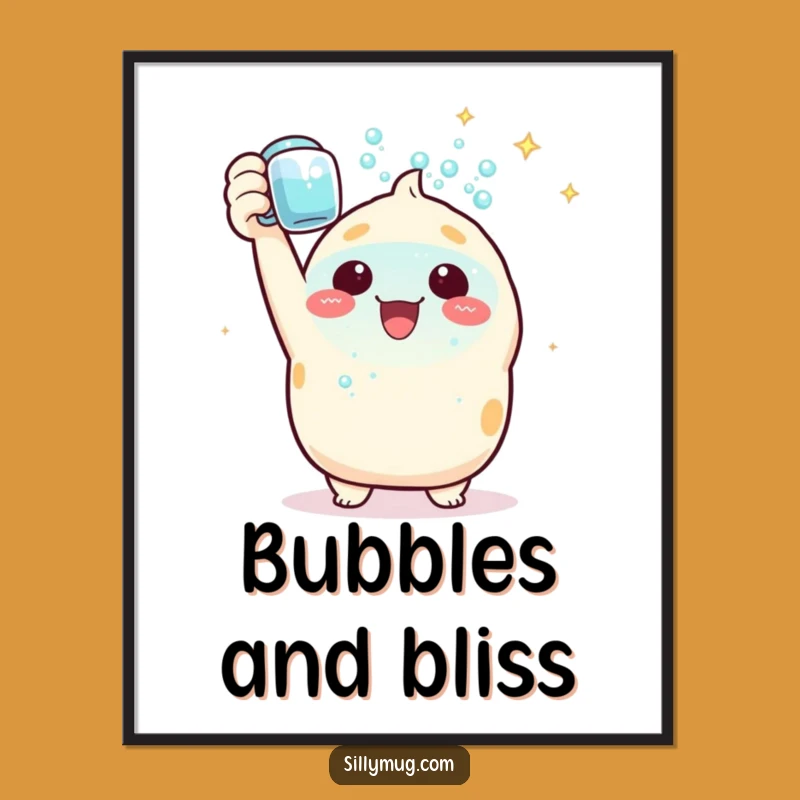 Triumph Sparkles Free Printable Wall Art: Funny Kawaii Bubble Mug Decor Downloadable