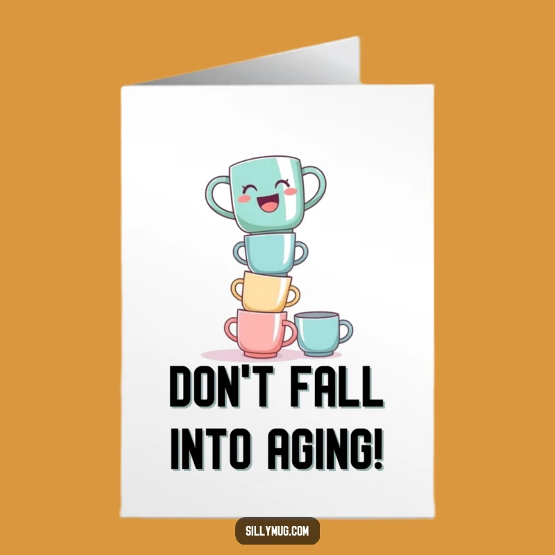 Free Printable Birthday Card: Mug Balancing Act, Hilarious Downloadable Gift for a Wild Celebration