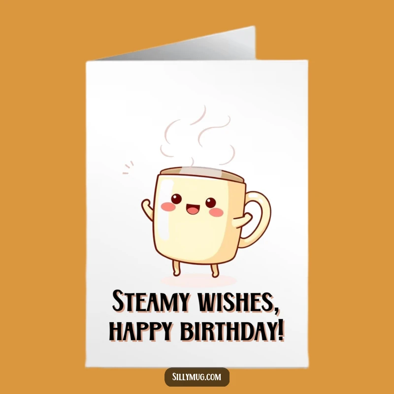 Free Printable Birthday Card: Funny Kawaii Mug Dance Gift for Laughs
