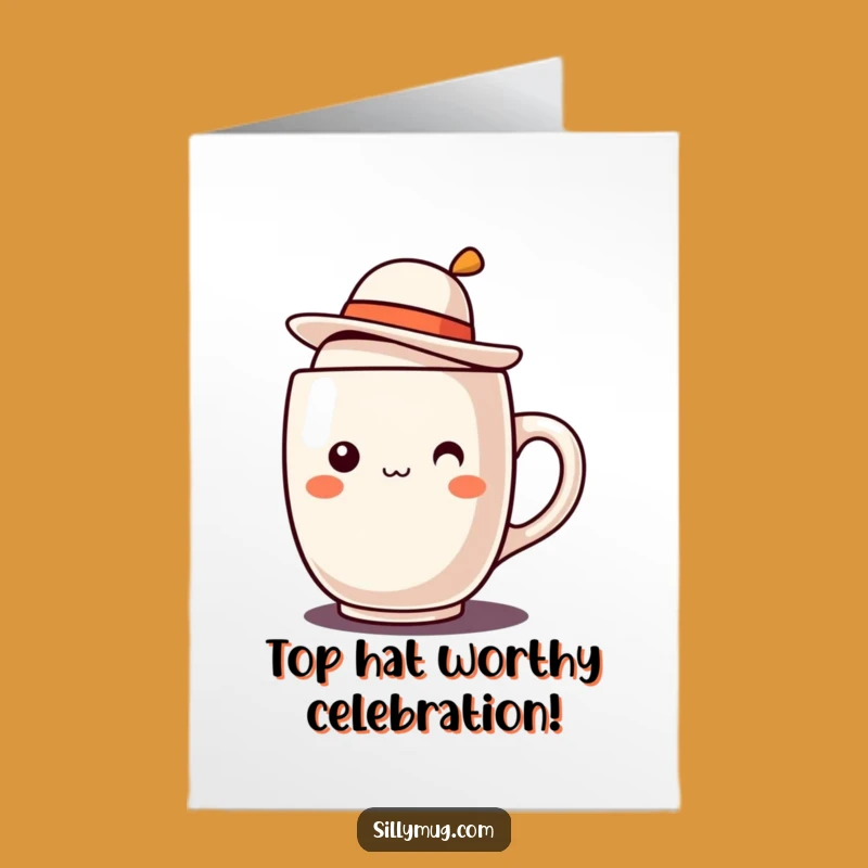 Free Printable Congrats Card: Kawaii Mug Style, Funny Downloadable Gift for Big Achievements