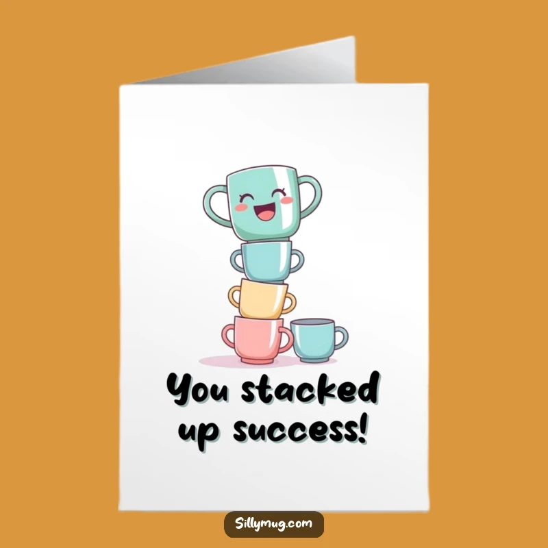 Free Printable Congrats Card: Mug Balance Master, Thrilling Downloadable Gift for Achieving the Impossible