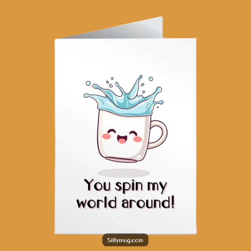 Free Printable Funny Congratulations Card: Spinning Mug Celebration Humor