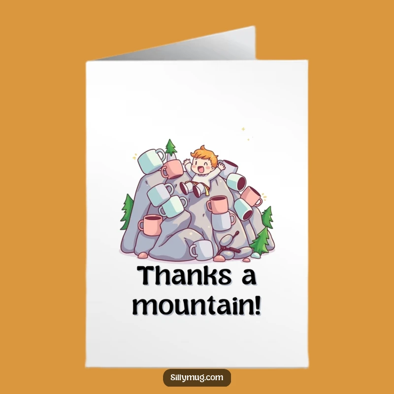 Free Printable Thank You Card: Joyful Mug Mountain Slide Gratitude