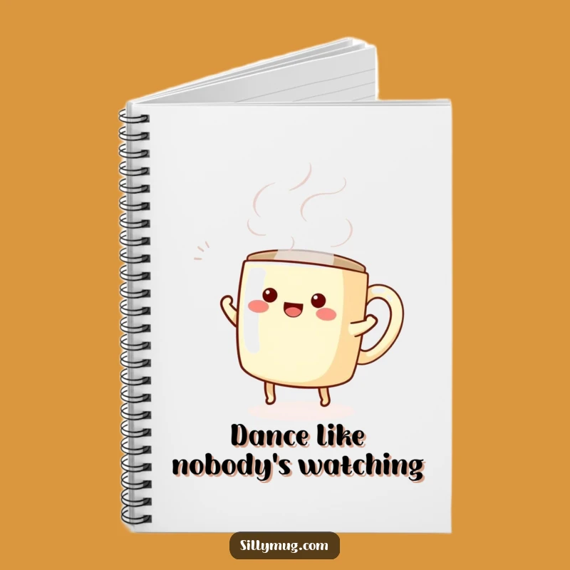 Funny Kawaii Mug Dance Notebook: Jot Down Your Happy Thoughts!