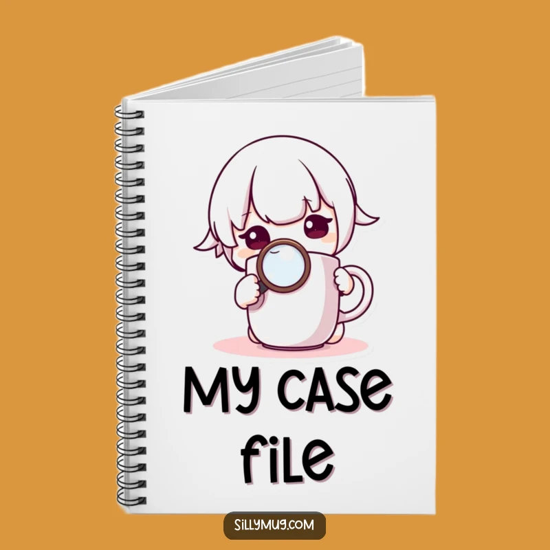 Funny Kawaii Notebook: Curious Character Mug Study - Jot Down Your Discoveries