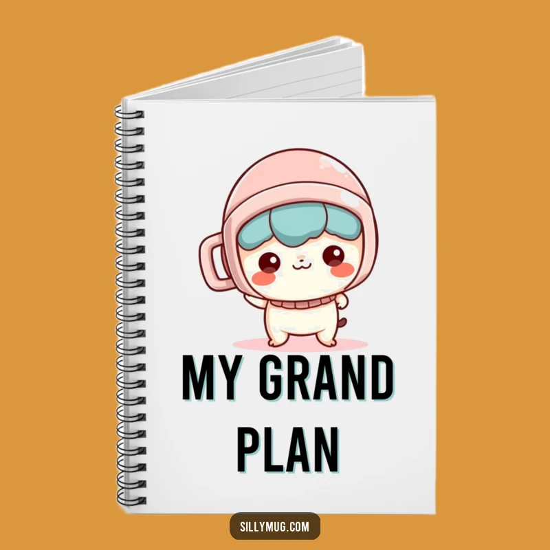 Funny Kawaii Notebook: Mischievous Character Mug Helmet - Journal Your Laughs & Ideas