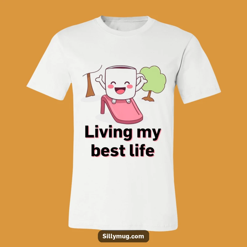 Funny Playful Mug Sliding Tee - Wear Your Delight Hilariously