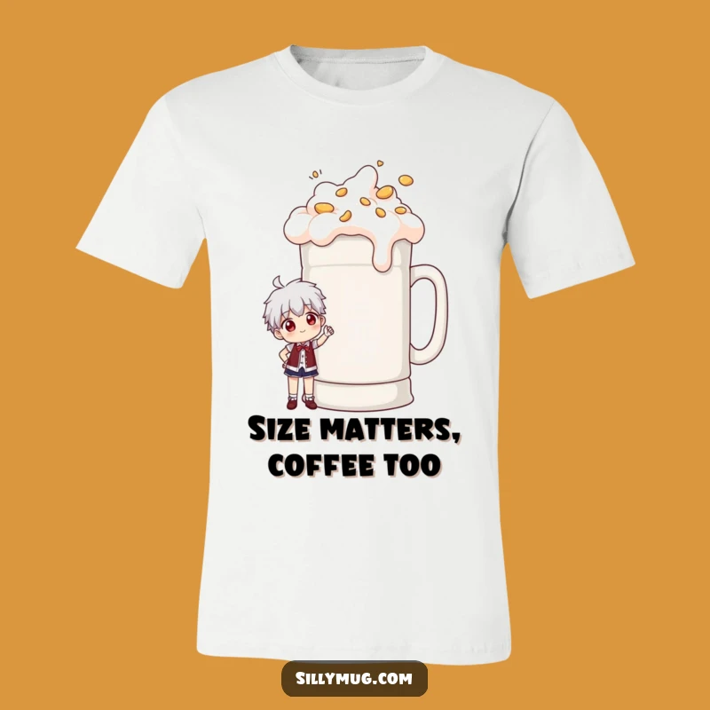 Funny Giant Mug Pose T-Shirt: Hilarious Coffee Lover Apparel That Overshares Your Love