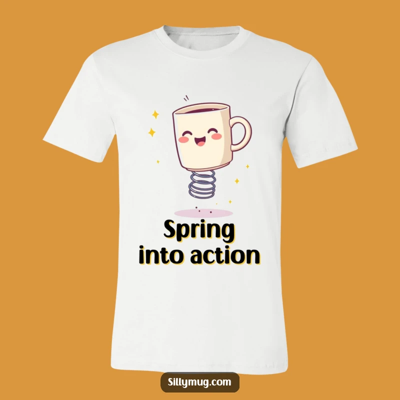 Funny Bouncing Mug Sparkle Tee - Wear Your Happy Energy Hilariously