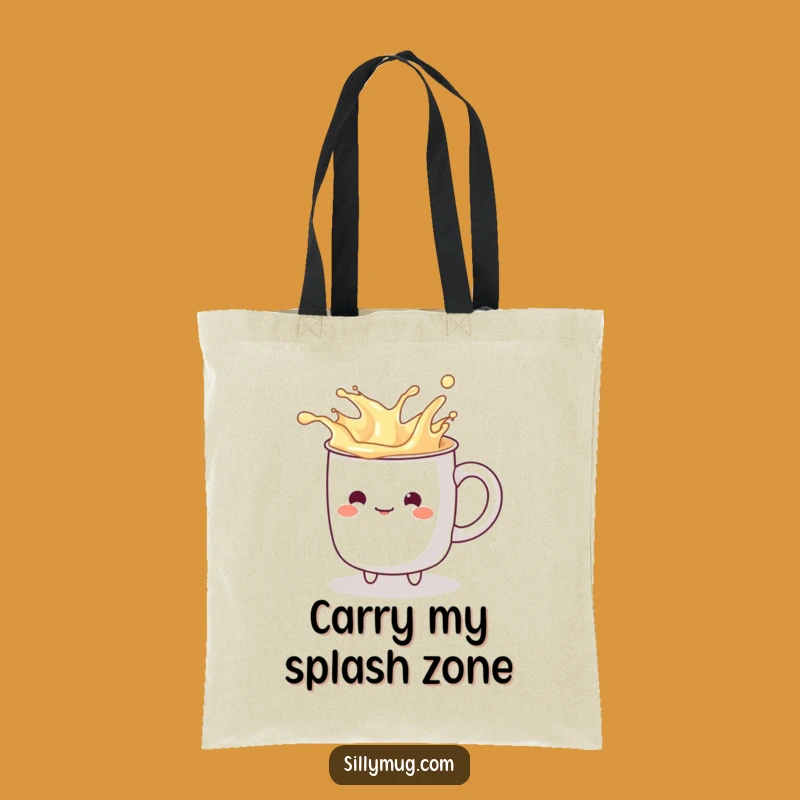 Funny Splashy Tote: Chic Kawaii Mug Bag, Playful Accessory Gift