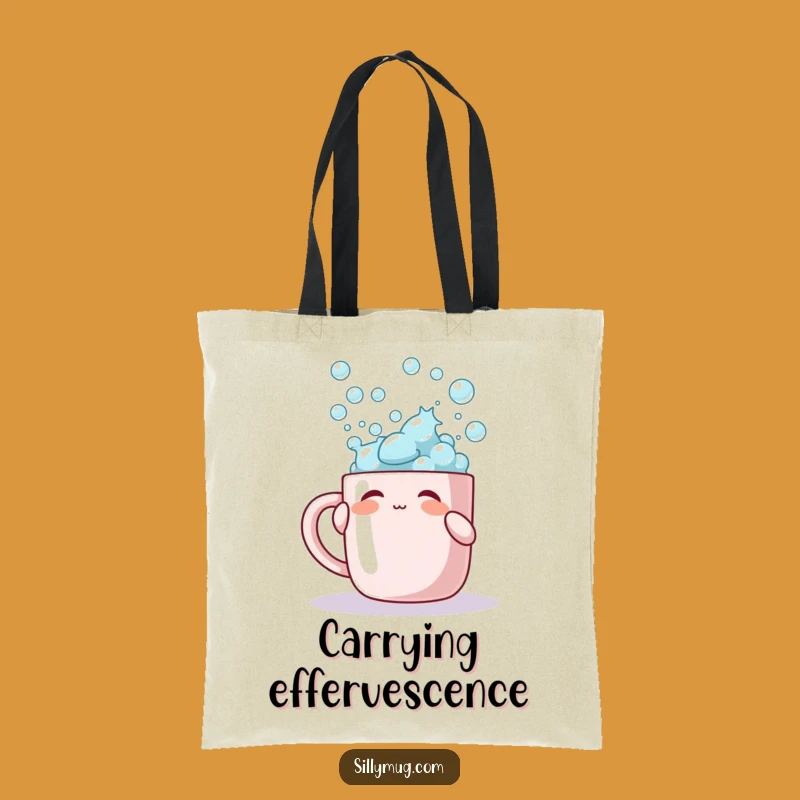 Funny Bubble Overflow Tote Bag: Carry Your Fun and Froth Daily