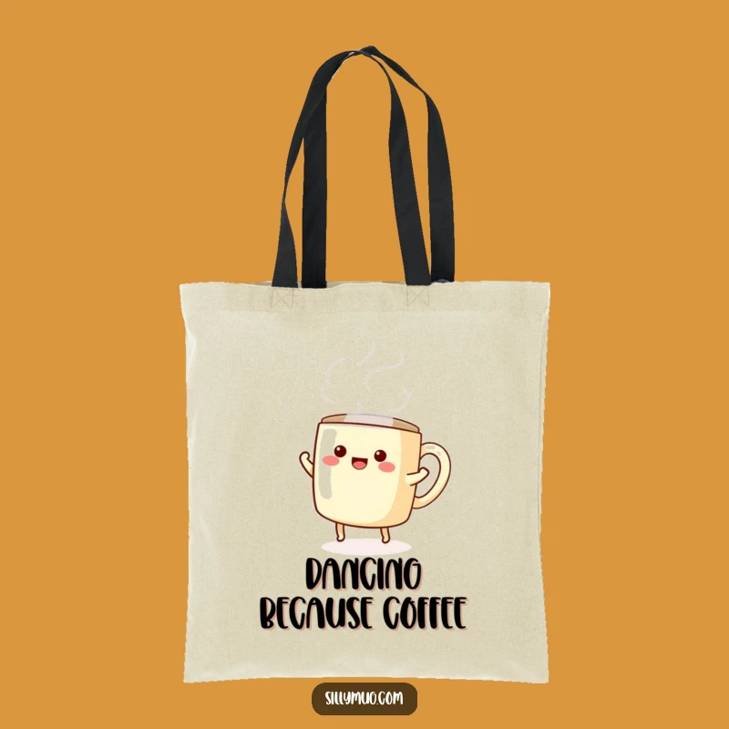 Funny Kawaii Mug Dance Tote Bag: Carry Your Happy Vibes!