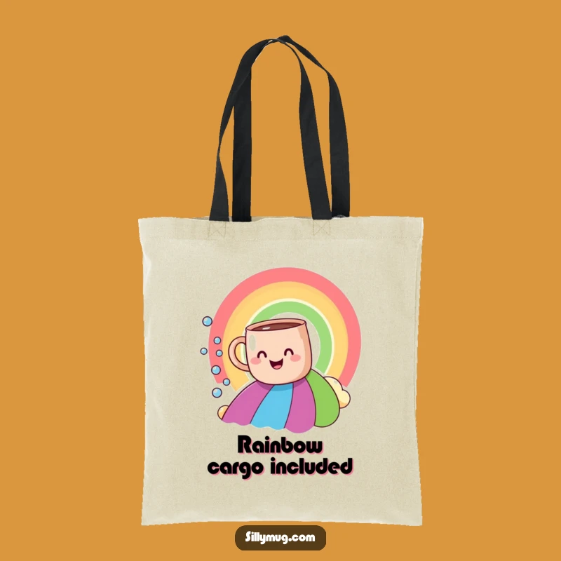 Funny Smiling Mug Rainbow Slide Tote Bag - Carry Your Joyful Adventures Everywhere!