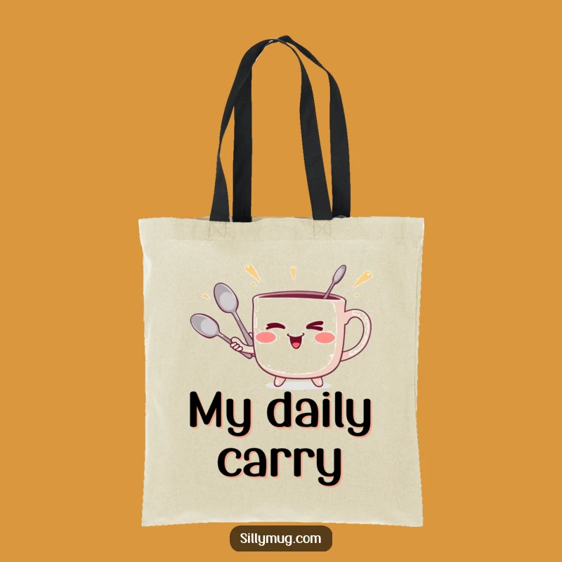 Funny Winking Mug Juggler Tote Bag - Carry Your Playful Spirit with Style!
